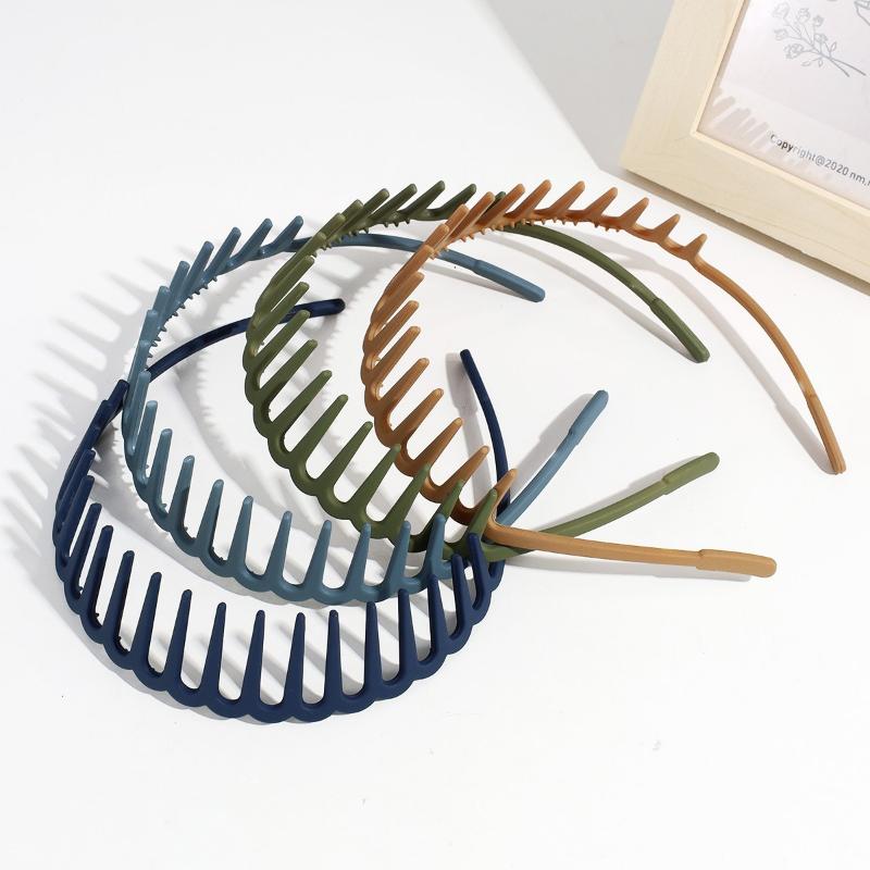 Frosted Solid Color Wide Headband Universal Headband Bangs Broken Hair Wash Face Headband Long Teeth Pressure Hair Headdress Hairpin