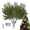 5/10Pcs with Lights Faux Christmas Norfolk Pine Stem  for Home/Office/Wedding