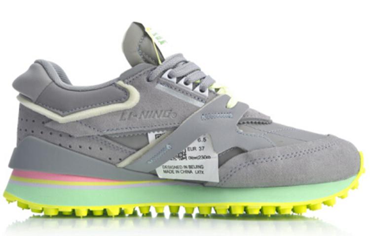 Li Ning 001 Slip Resistant, Abrasion Resistant, Lightweight Low top Sports Casual Shoes Women's Snow Gray AGCP382-5