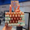 Cute 26 Grids Stress Relief Simulation Keyboard Keychain Animal Diary Desktop Decoration Student Bag Ornament Toy Creative Gift