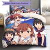 Scientific Railgun Pattern Bedding Quilt Set Quilt Cover Pillowcase Home Decoration Birthday Gift (1 * duvet cover + 2 * pillowcase, without core)