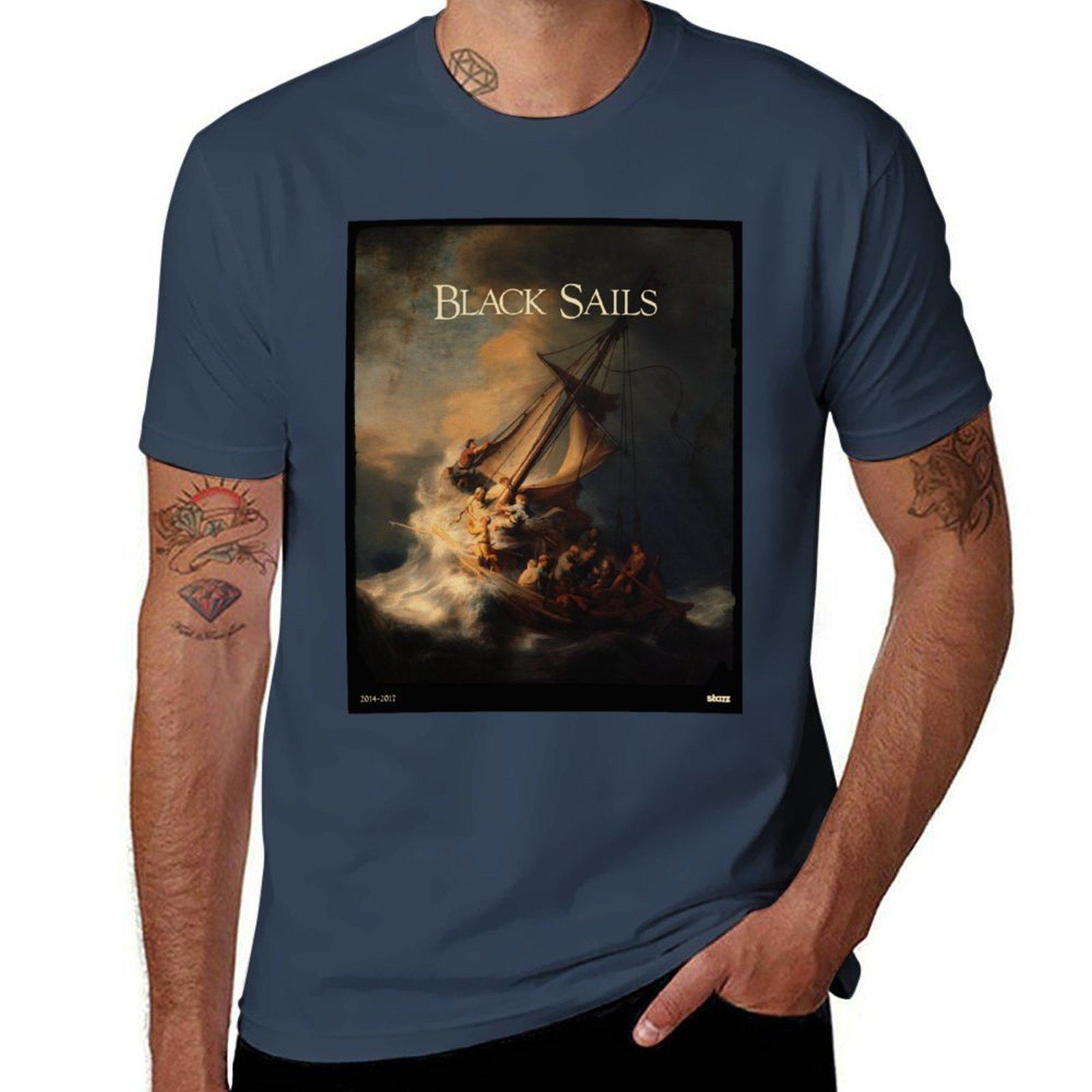 Black Sails x Rembrandts The Storm on the Sea of Galilee TShirt Breathable Gym Short Sleeve TShirt S