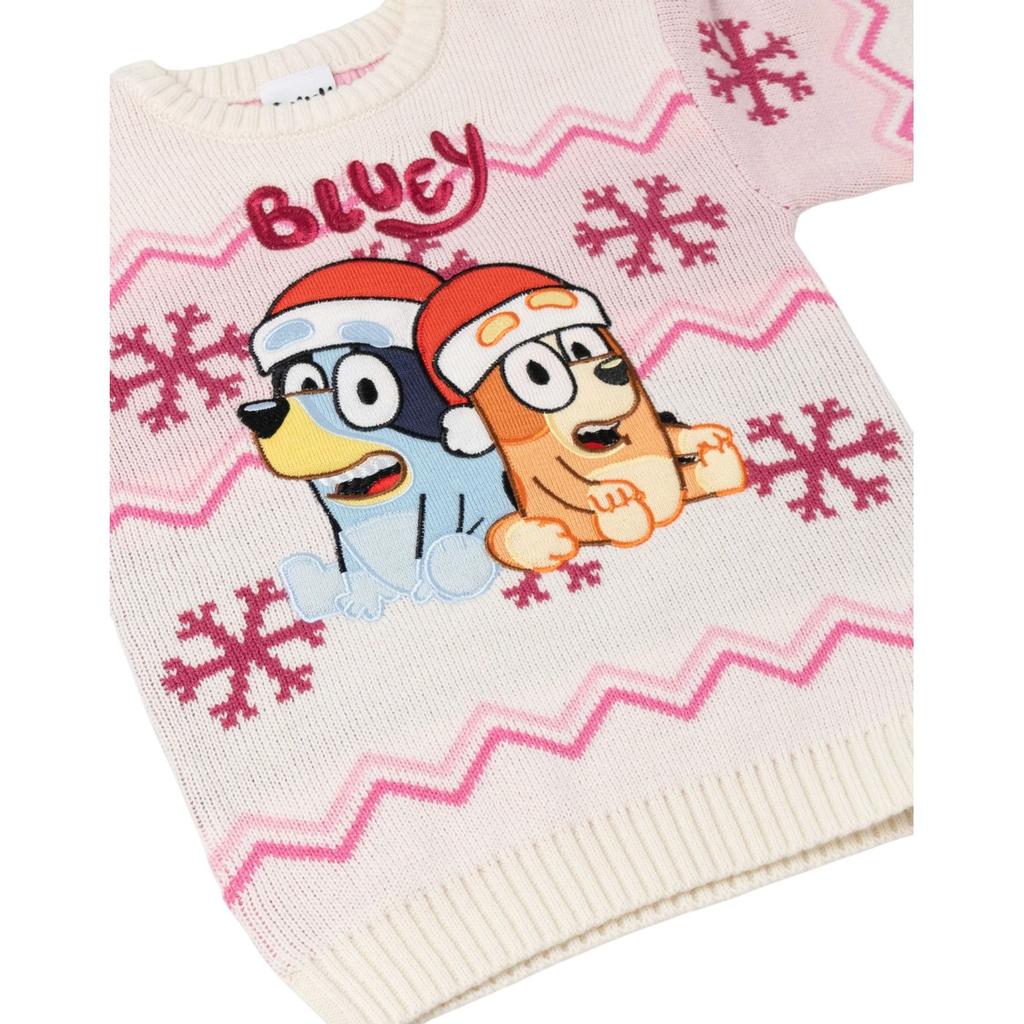 Bluey Girls Character Christmas Jumper
