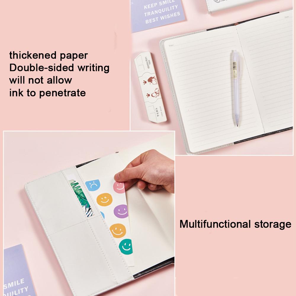 (Logo Can Be Engraved) A5 Student Lined Notebook with Password Lock, Private Notepad, Diary, Business Meeting Record Book, Hand Ledger