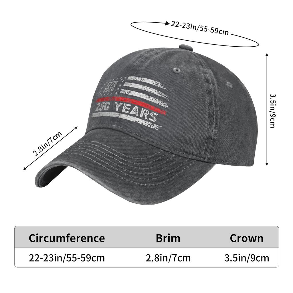 250 Years American Anniversary Baseball Cap Merch for Men Women  Adjustable Trucker Hat