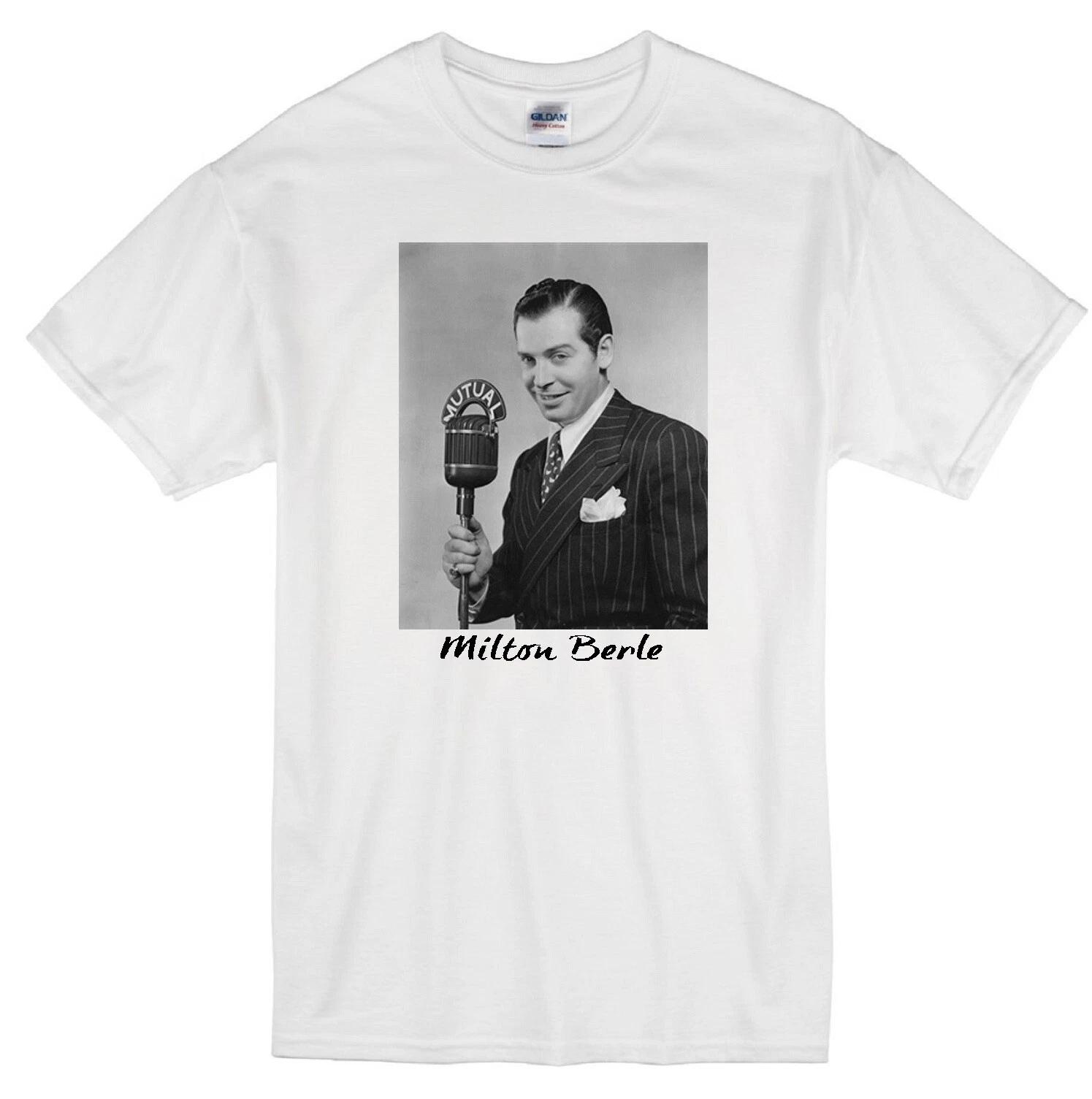 

MILTON BERLE RADIO TV STAR COMEDY TEXACO STAR THEATER CLASSIC WHITE T-shirt 2XL