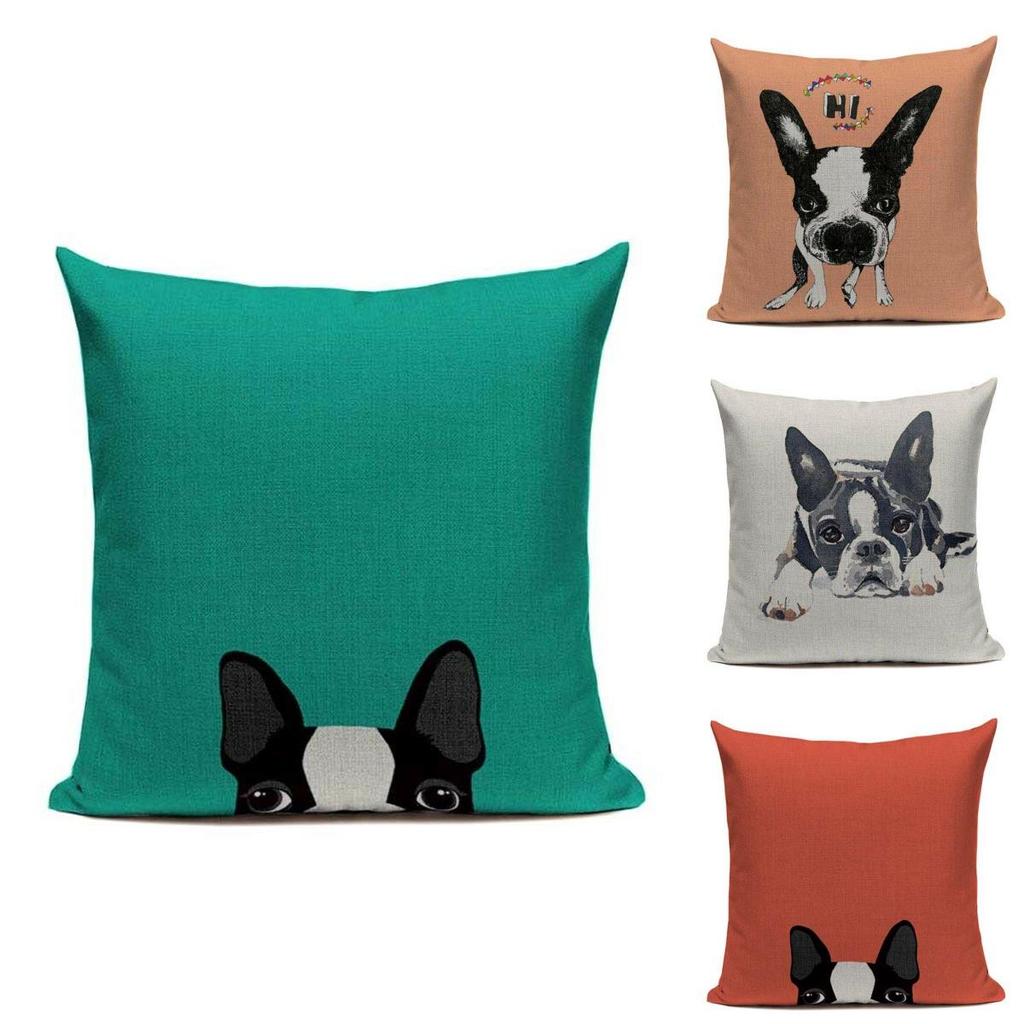 Premium Quality Boston Terrier French Bulldog Cushion Pillow Case For All Rooms