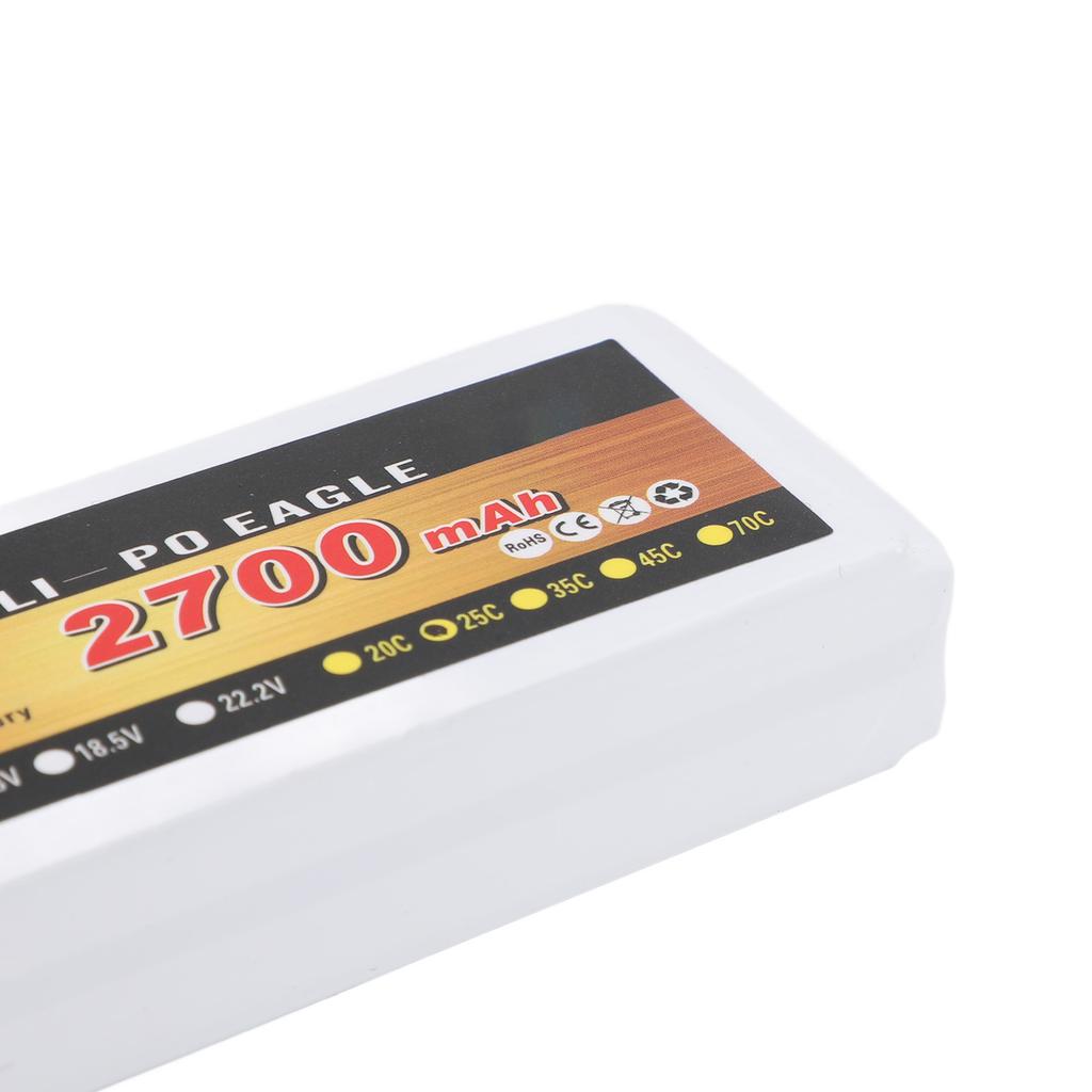 7.4V 2700mAh 2s 25C LiPo Battery Lightweight Long Lasting Use for Wltoys RC Car Helicopter Airplane Drone Boat