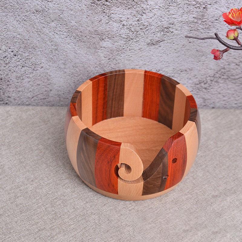 Wooden Yarn Bowl with Lid - DIY Knitting & Yarn Storage Craft