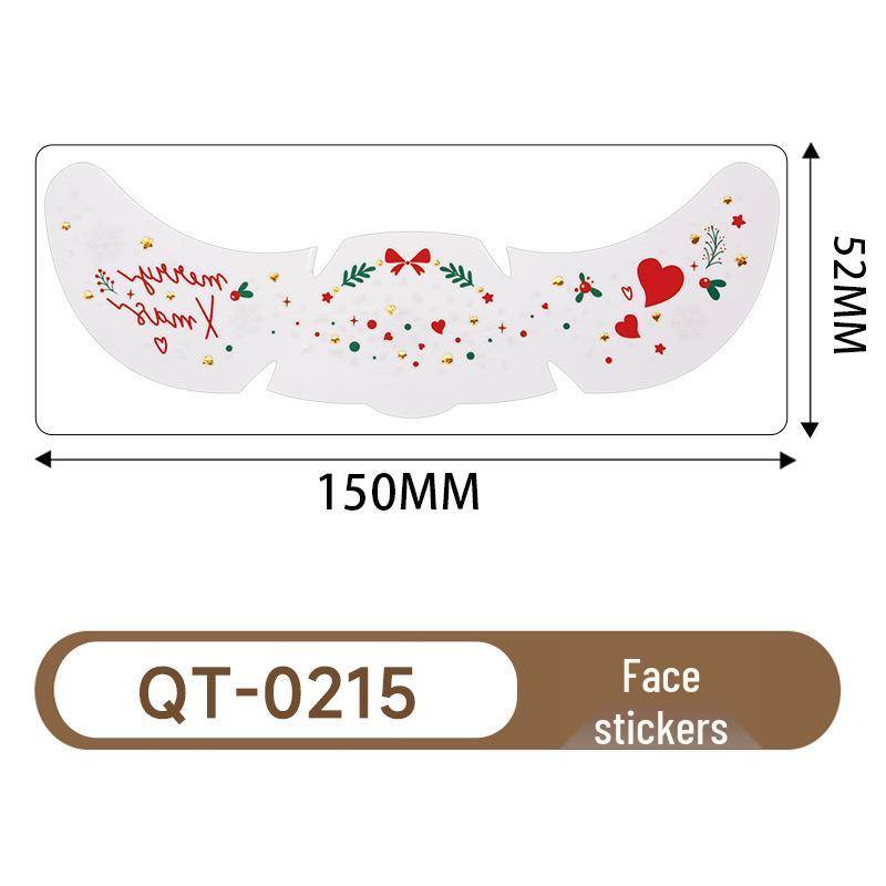Waterproof European Freckle Tattoo Sticker—Metallic Flash Face Stickers for Christmas Makeup