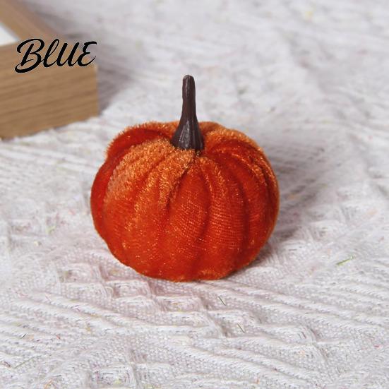 Velvet Pumpkin Decor 20 PCS Decorative Ornaments Multi-Color Artificial Fall Harvest Fabric Pumpkins for Mantel Table Shelf Farmhouse Centerpiece