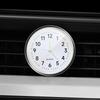 Modern Mini Quartz Dashboard Clock with Black and Green Design