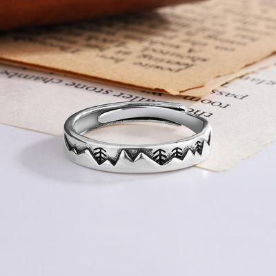 Retro Korean Style Distressed Christmas Tree Ring