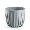 Vaso Basso Striato Grigio 18Xh15,6 Cm
