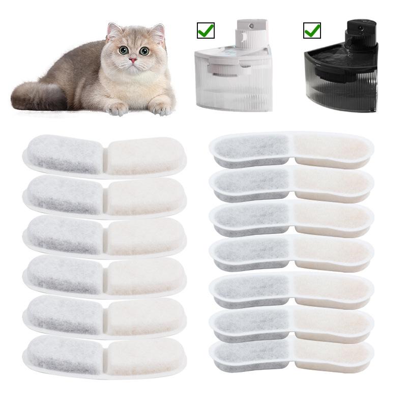 Boîte Magique pour Chat Distributeur d'Eau Triangulaire Filtre - Coton de Qualité Alimentaire