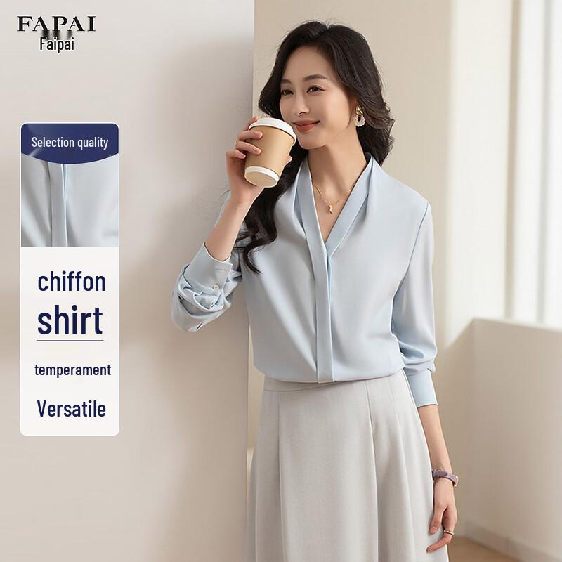 

FAPAI Women s Chiffon Commuter Shirt M