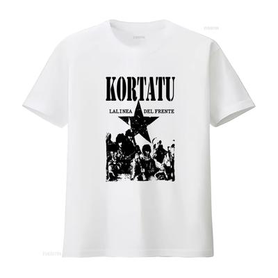 Scherm Punk Rock Kortatu T-shirt Ster Band Ontwerp vintage Gewassen Top Voor Dagelijks Gebruik grafisch streetwear designer kleding