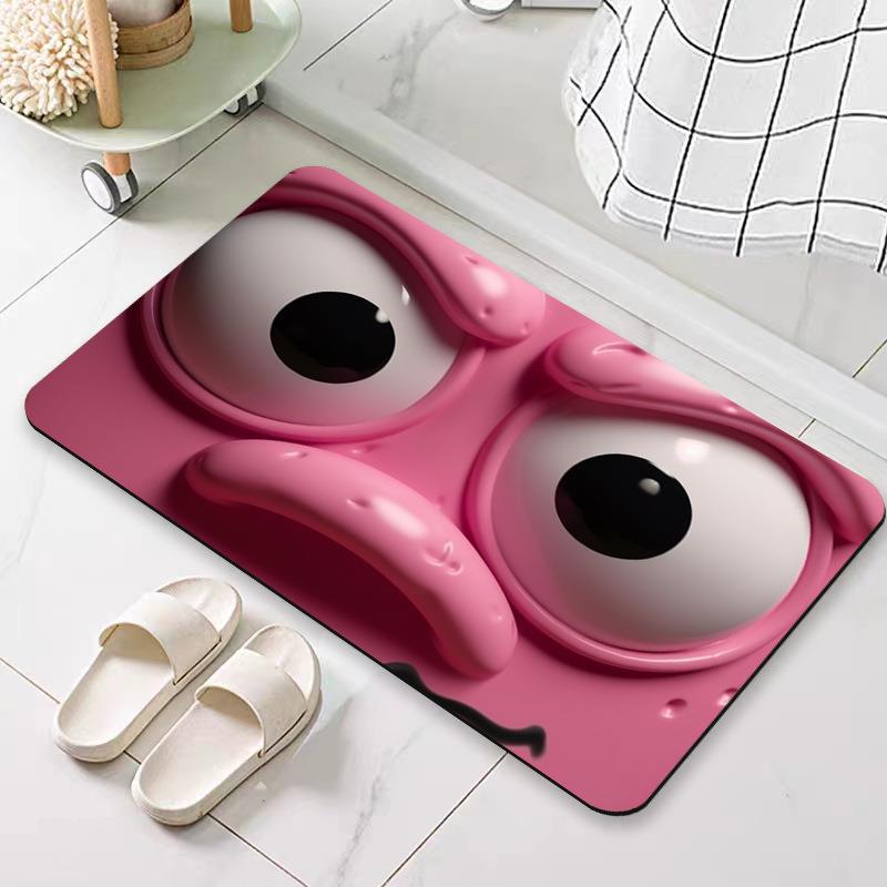 Expansion Air Funny Emoji Bathroom Absorbent Mat Home Cartoon Non-slip Mat Big Eyes 3D Effect Door Mat