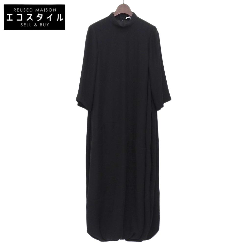 ENFOLD Women's Three-Quarter Sleeve Balloon Dress, Black, Size 36, 300DA333-2640 Dress 36 blackUsed