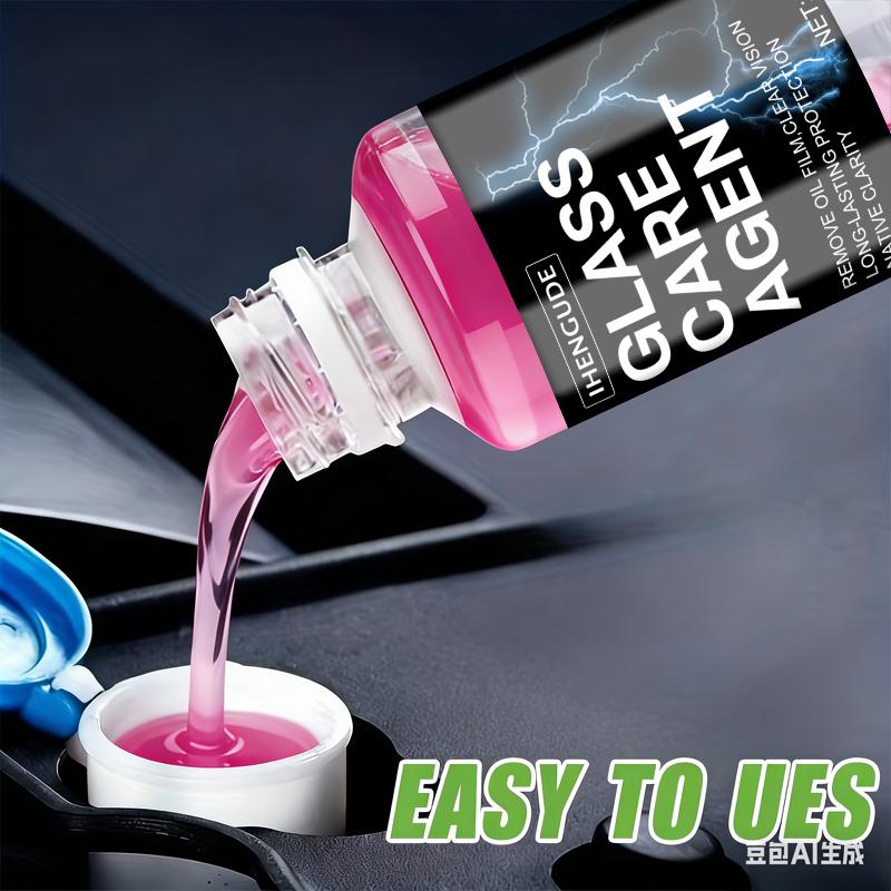 Concentrated Car Glass Coating Waterproof Windshield Wiper Fluid, Keeps Surfaces Smooth, Rainproof, and Anti-Fog Without Streaks, Quickly Re