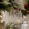 Christmas Acrylic Icicle Tree Pendant - Transparent & Creative Design