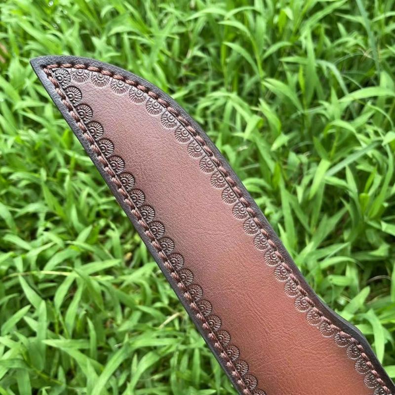Universal Belt Loop Blade Cover Leather 25.5cm Fixed Cutter Holder for Most Edge Lengths Up To 15.5cm