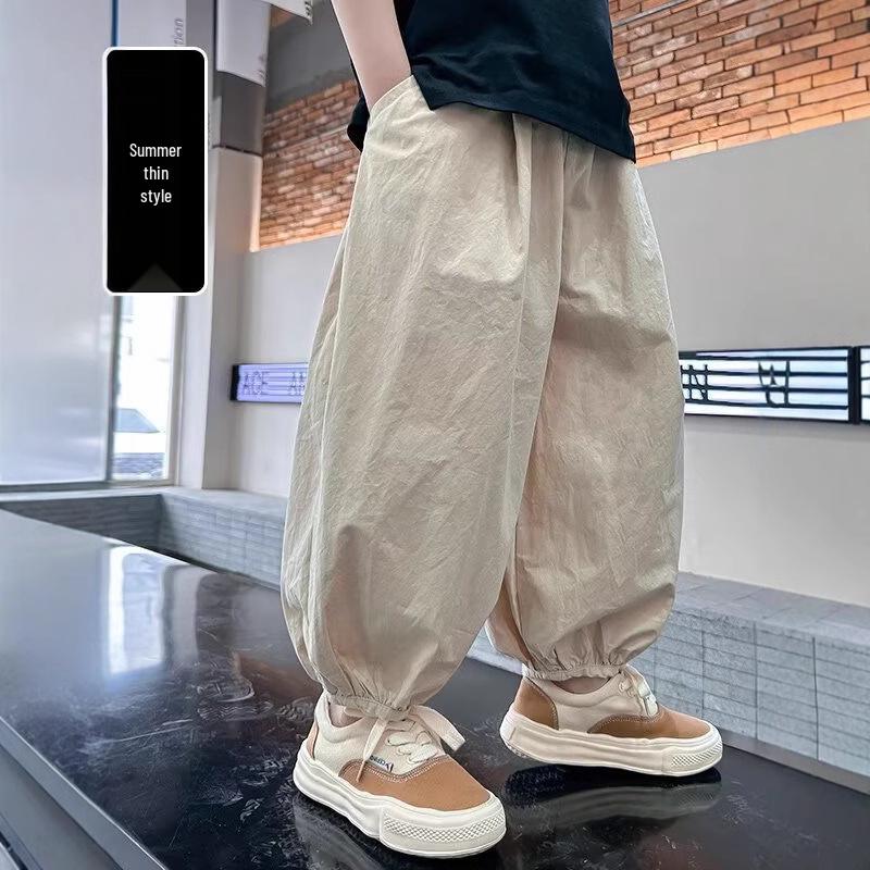 

Boys Stylish Solid Color Lantern Pants for Spring & Autumn 140 cm білий