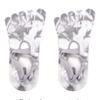 Heart Silicone Dot Tie-dye Yoga Socks Non-Slip Five Toe Socks Sweet Strappy Pilates Socks  Gym