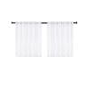 Decorative Light Filtering Short Curtains Through-rod Design Solid Color Tulle Curtains Gauze Transparent Divider Curtain Cafe