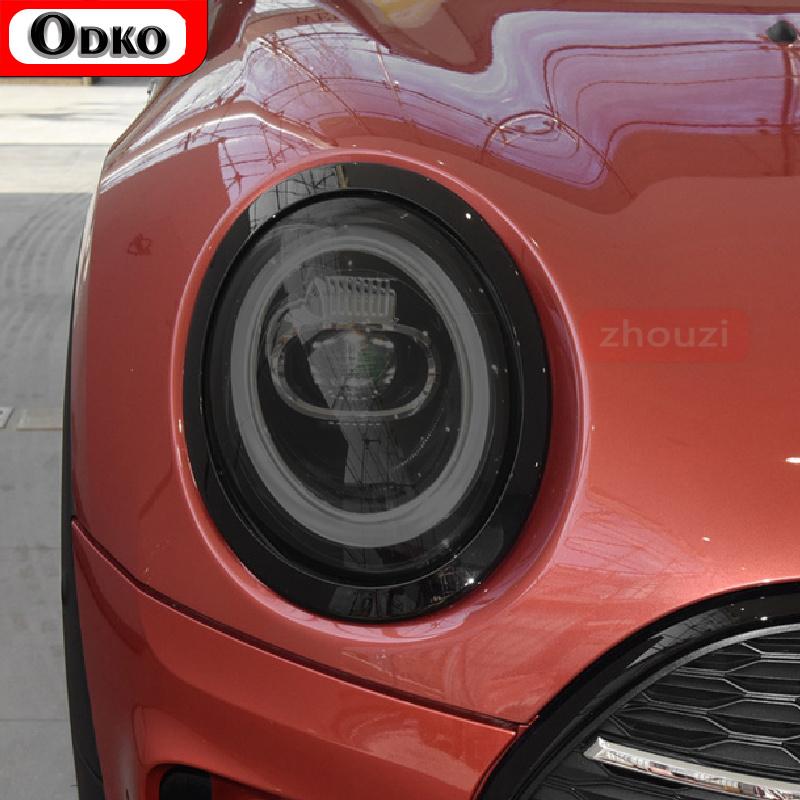 2 Pcs For MINI Clubman F54 JCW Cooper S Car Headlight Tint Black Protective Film Protection Transparent TPU Sticker Accessories