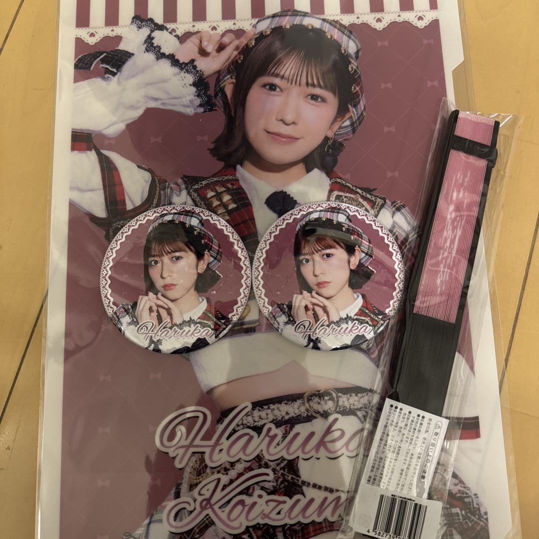 

[USED] Super Tokimeki Promotion Department Haruka Koizumi Badge Clear File Folding Fan