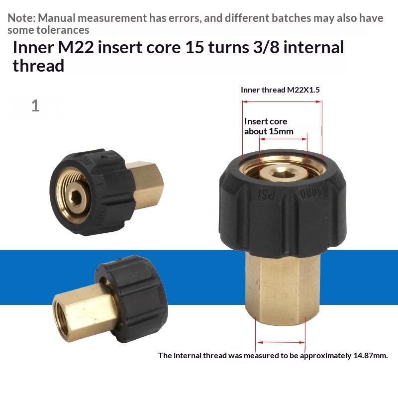 1Pcs Spray Sprinkler Quick Connector, Quick Release M22-14Mm/15Mm To 3/8 And 1/4 Inch Pressure Washer Adapter,