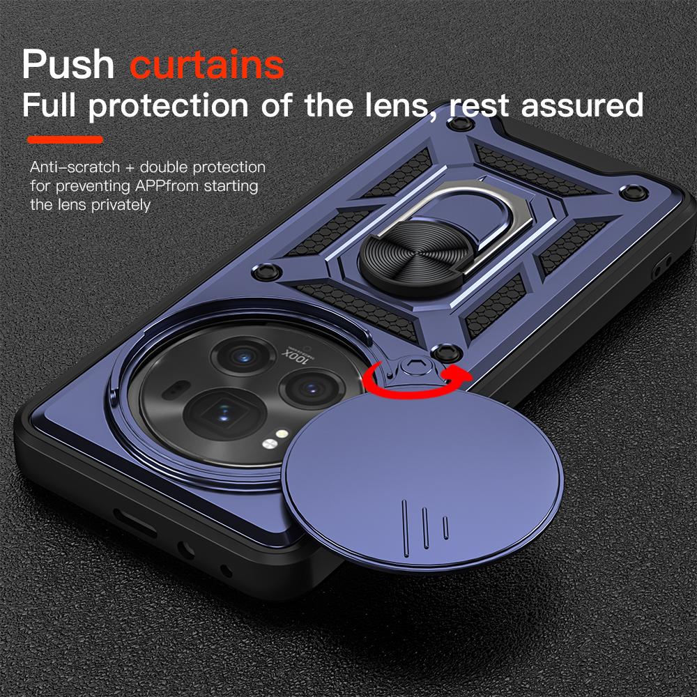 For Keysion Shockproof Case Armor Honor Magic 6 Pro 5g Slide Camera Lens Protection Ring Stand Phone Cover For Honor Magic 5 Pro