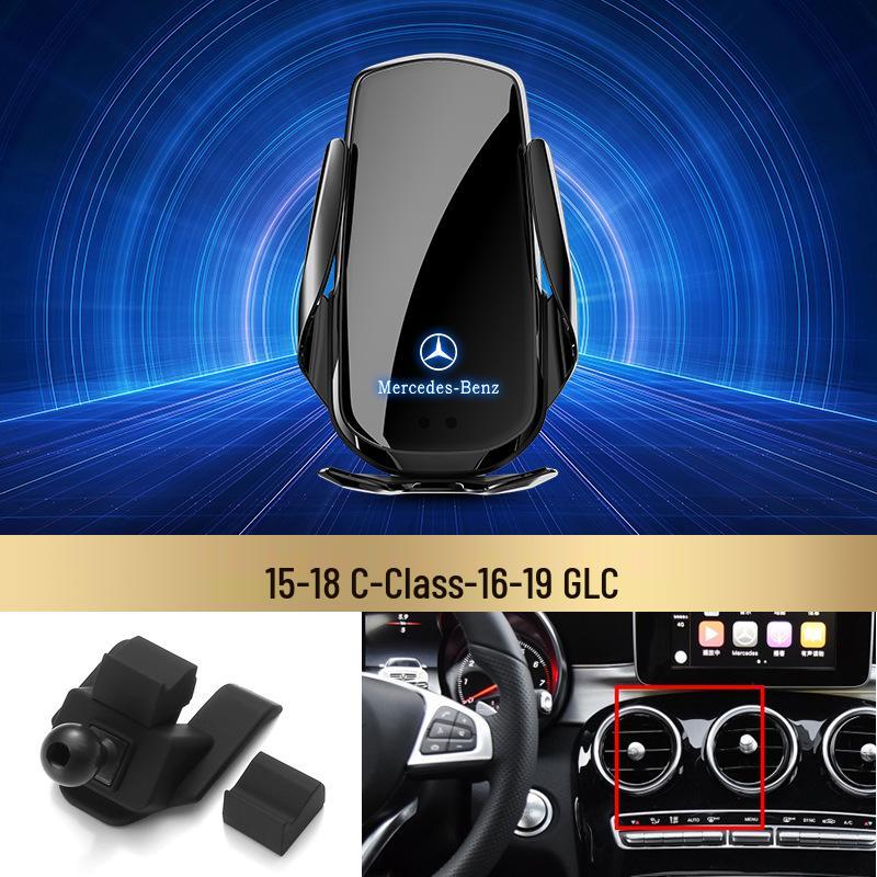 Bezdrátový držák telefonu s rychlým nabíjením Mercedes-Benz pro třídu C/třídu R/třídu S/třídu E/GLK/třídu B