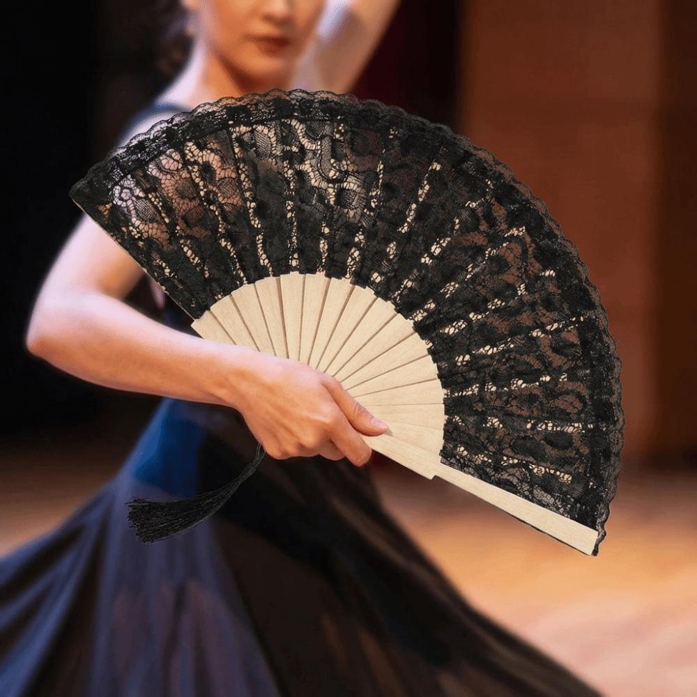 Vintage Hollowed-Out Fan Handheld Dance Fan Exquisite Classic Fan Dance Performance