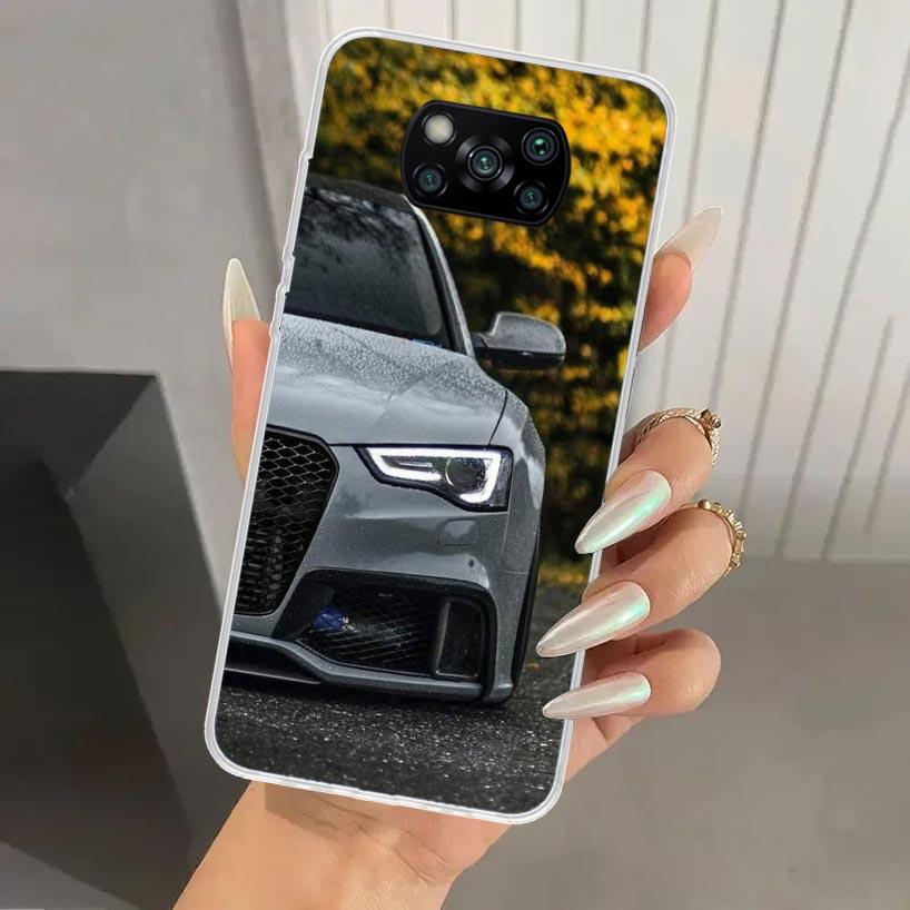 Sports Cars Male Men Phone Case for Xiaomi Poco X5 X6 X7 Pro F7 Ultra M7 Redmi 15 15C 13 13C 12 12C 10 10A 10C 9 9A 9C 9T Shell