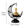 Middle East handheld crescent metal incense burner, black gold color, living room desktop aromatherapy stove