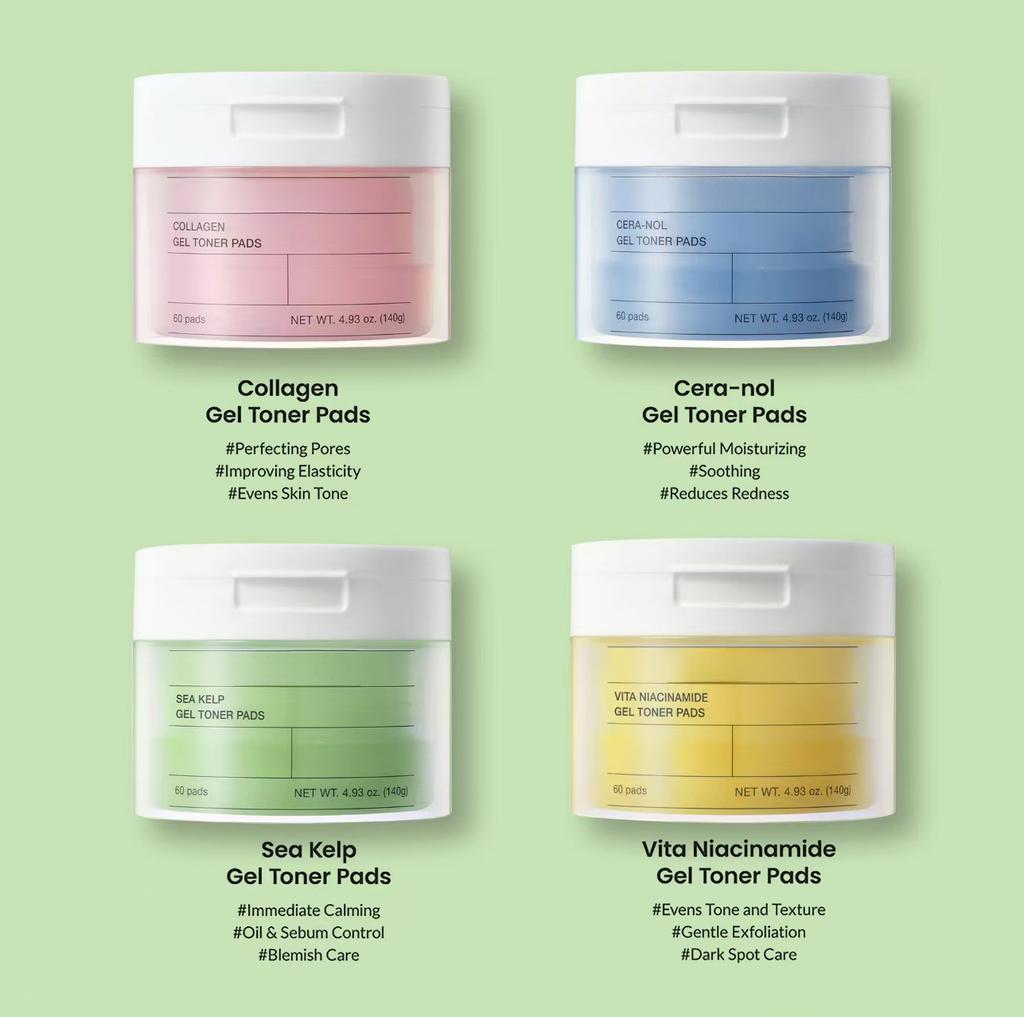 Collagen Gel Toner Pads Exfoliating and Brightening Oil Control Moisturizing Skin Care 60 Count less