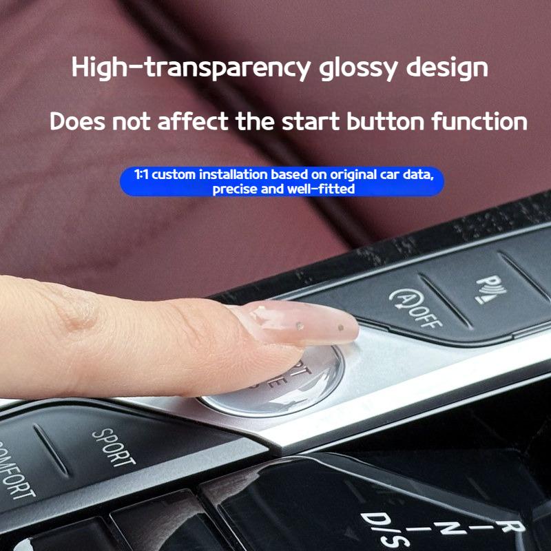 For BMW 3 7 Seriesi3 X3X5X7 G20 G01 G05 G07 2019-2026 One-click start button protects the glue-free transparentsticker products
