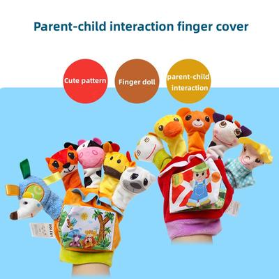Creative Early Education Toys Animal Finger Comfort Toys Gifts Children Cartoon Cloth Book Plush Toys Finger Glove