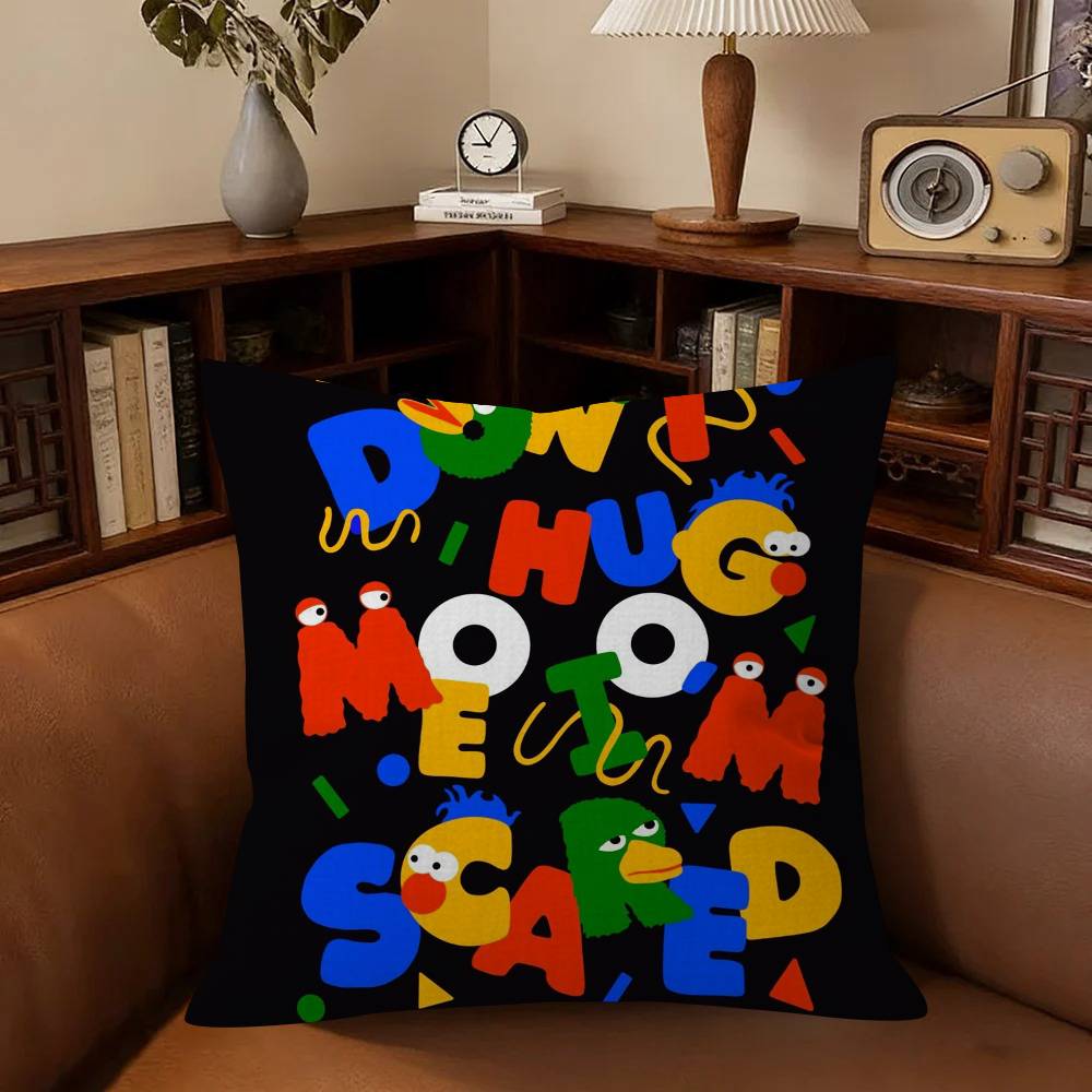 Dont Hug Me Im SScared Pillow Covers Cartoon Sofa Decorative Home Doublesided Printing Short Plush Cute Cushion Cover