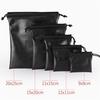 6Pcs/Set Leather Drawstring Pouch Jewelry Bag Party Gift Pouch Bag Earphone Phone Storage Bags Kit