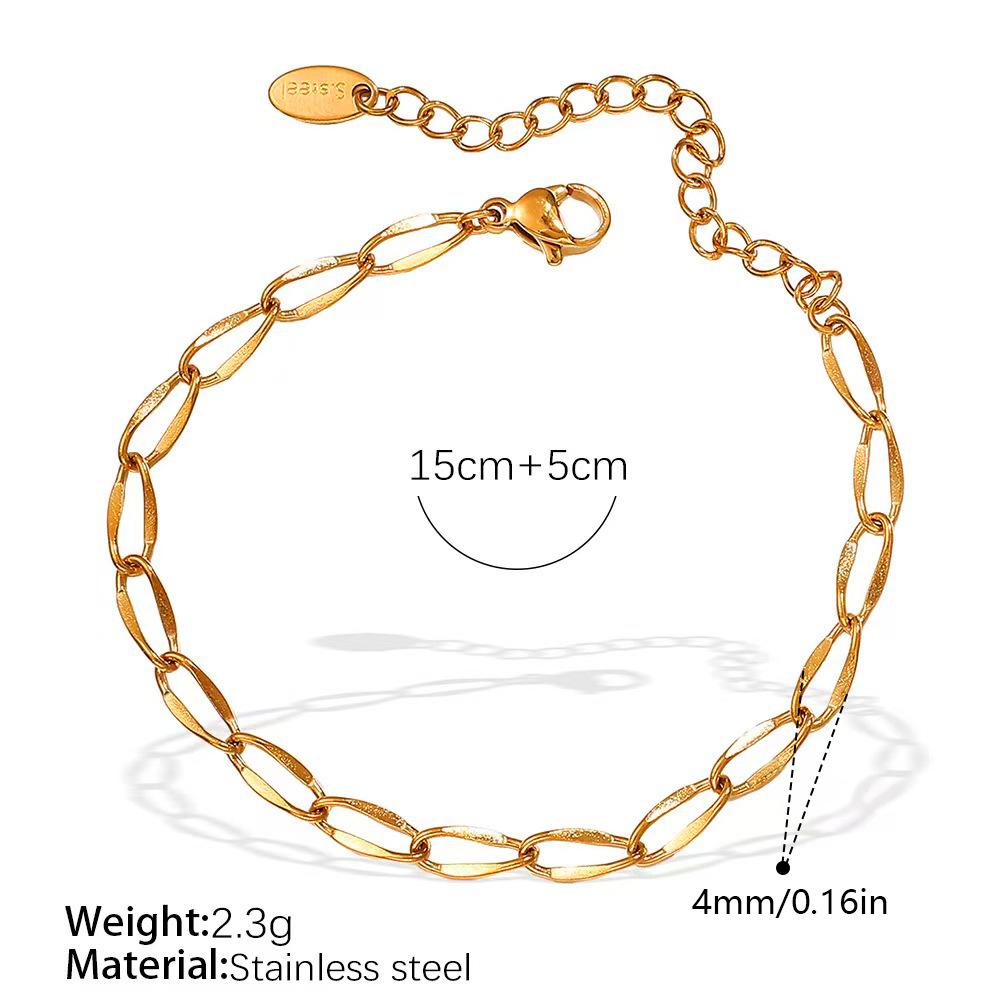 Designer Small Banana Geometric High Sense Women's Necklace Clavicle Chain Stainless Steel Gold Plated Jewelry