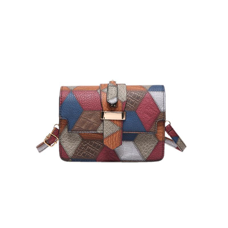 

Simple solid color retro small square bag women s 2024 summer fashion casual foreign style messenger shoulder bag