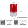 LTE-1081J Security Alert LED Strobe Light Alarm 220V 12V 24V Rotating Warning Light Sound Protection Products