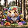 1pc Guinea Pig Outdoor Flannel Blanket , Machine Washable Perfect Gift for Birthday , Holiday Travel Accessory , Durable Material