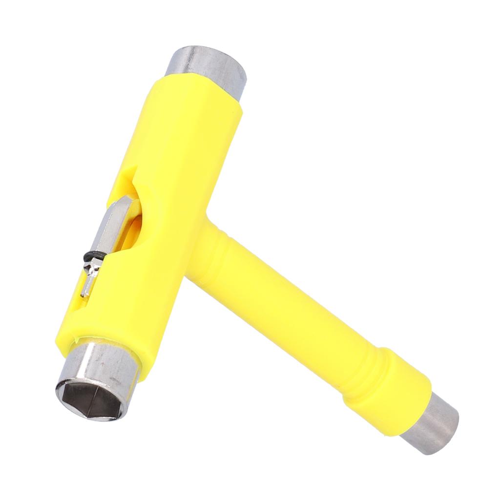 Skate Tool MultiFunction Portable Skateboard TType Hex Key Kit Fastener Hardware Yellow