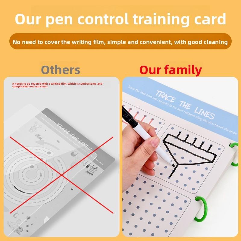 Wooden Control Pen Toy For Toddler Brain Development With Reusable Drawing Features