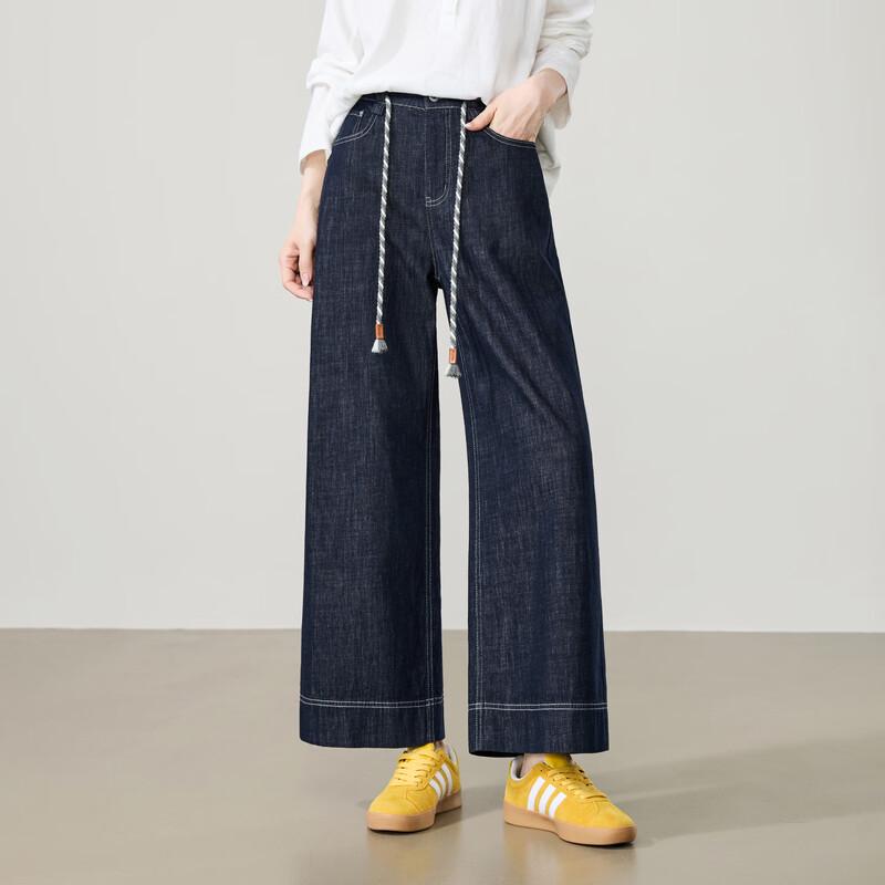 

ESE-Y Women s Straight Wide-Leg Cropped Jeans 25