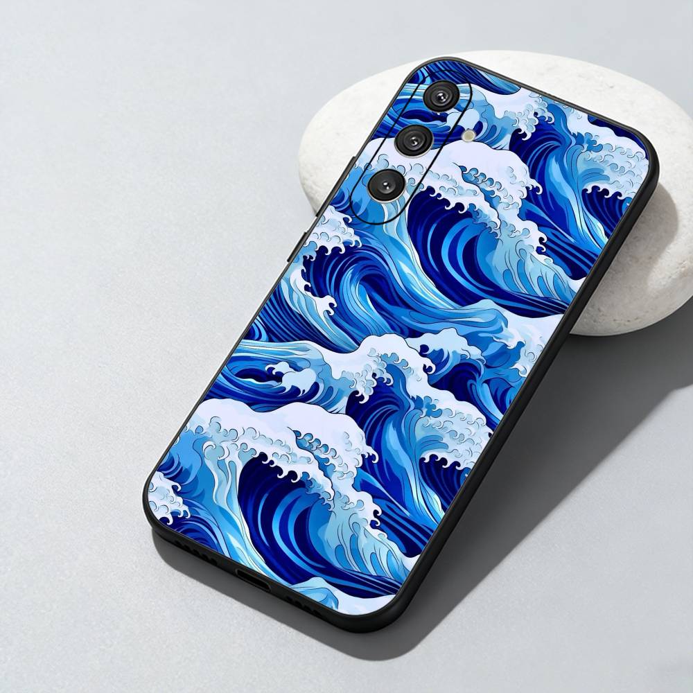 The Great Wave Off Kanagawa Phone Case For Samsung Galaxy A73,A72,A71,A70,A52,A51 Others Soft Black Cover